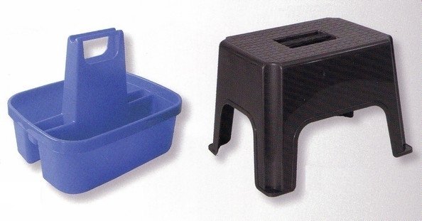 Универсальный стул с пластиковым ящиком для инструментов - в комплекте