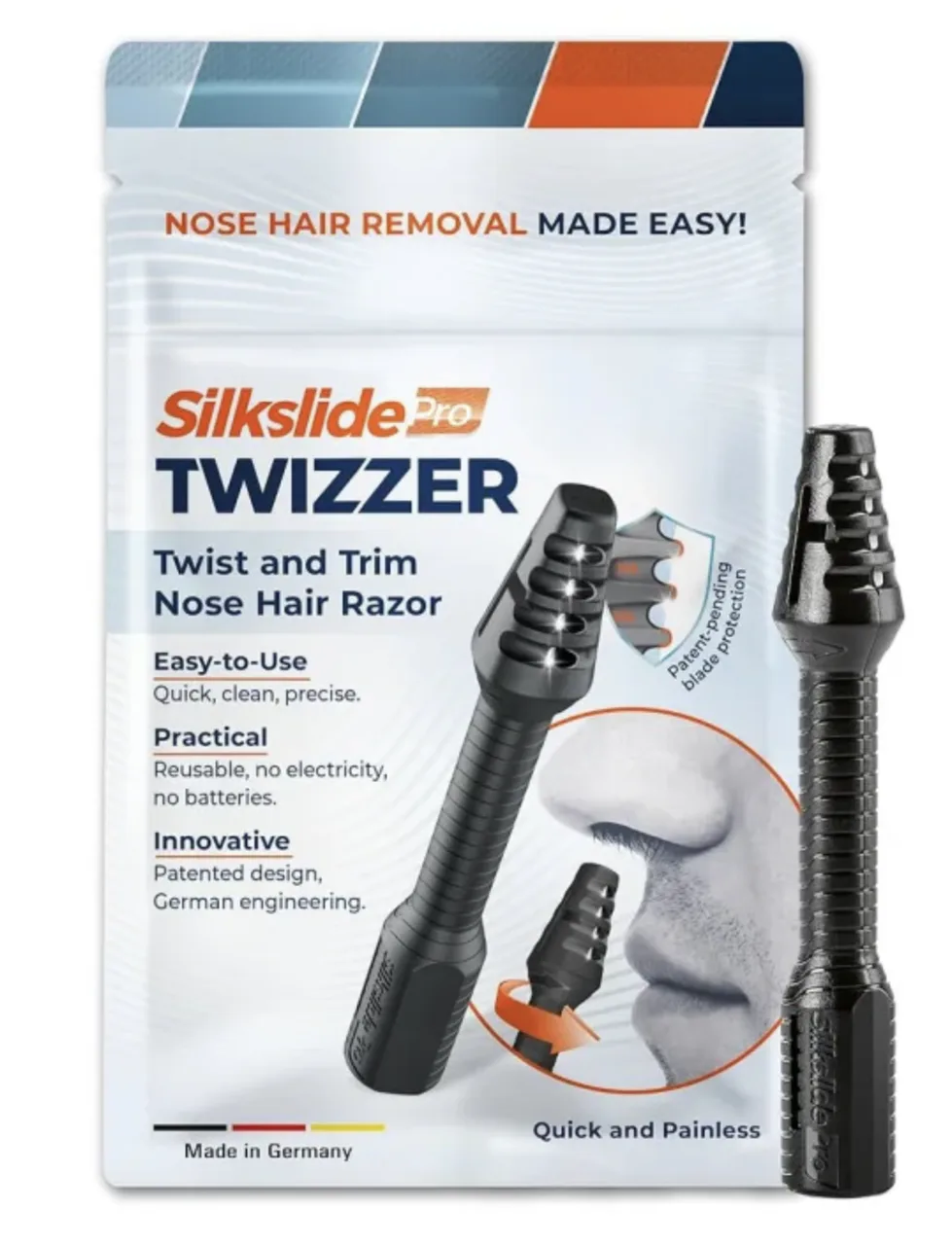 SILKSLIDE Pro TWIZZER – Twist & Trim бритва для волос в носу