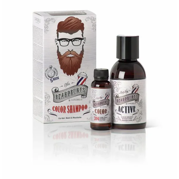 Шампунь для окрашивания волос и бороды Beardburys - Темно-коричневый
