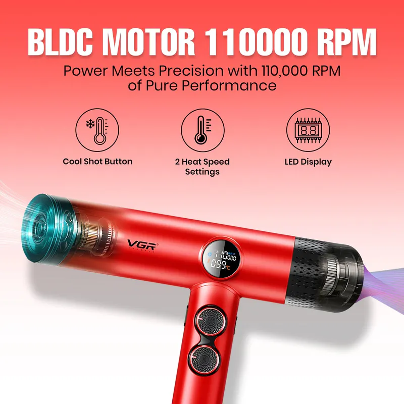Профессиональный фен для волос VGR V-401 BLDC - Изображение 3
