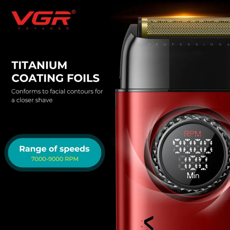Набор для стрижки VGR VOYAGER Stepless Pro 4in1 — красный - Изображение 3
