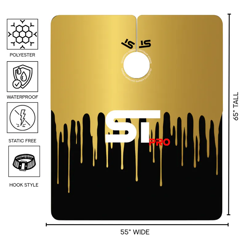 Пеньюар парикмахерский STpro Gold Drip - Изображение 2