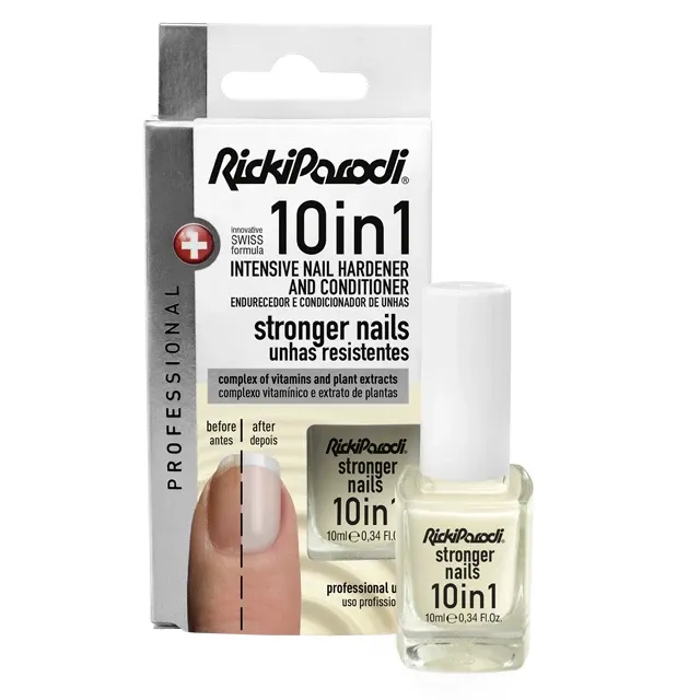 Укрепляющий лак для ногтей RICKI PARODI 10 in1 Milky White - Изображение 1
