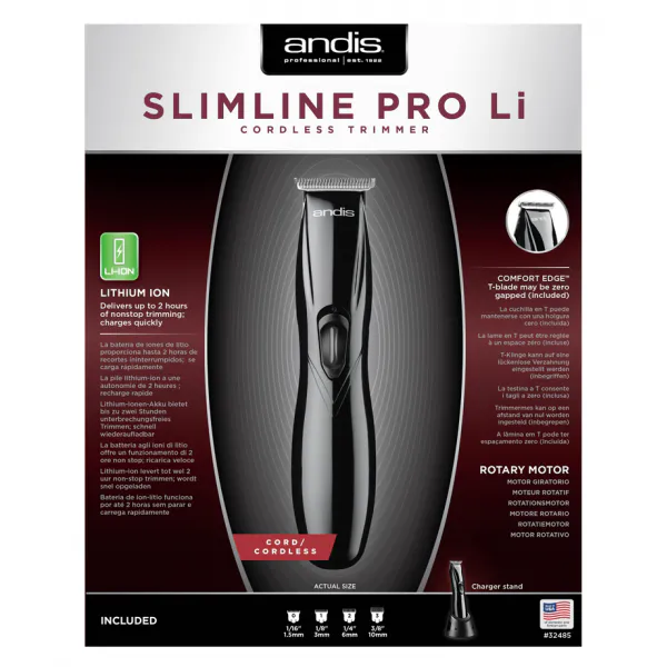 Andis Slimline Pro Li T-Blade Черный - Изображение 4