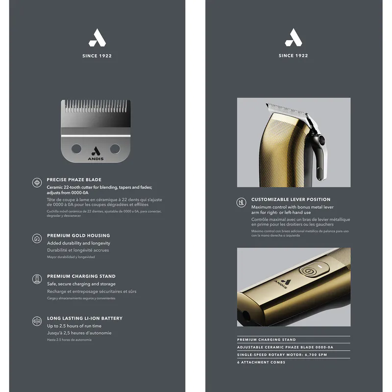ANDIS Envy II - GOLD - Изображение 6
