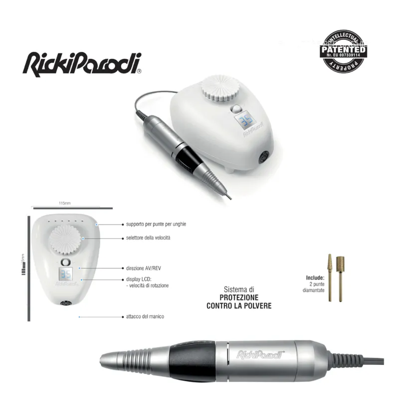 Электрическая пилка для ногтей RICKI PARODI Digital Pro Plus - Изображение 4