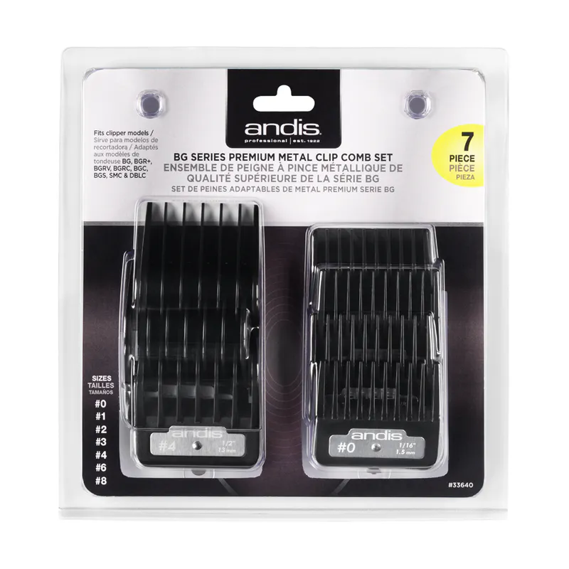Набор пластиковых гребней Andis BG Series Premium Metal Clip - Изображение 1